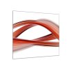 Obraz skleněný čtvercový abstrakt červená vlna (Rozměry-čtverec 90 x 90 cm)