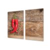Ochranná deska papričky chilli a pepř (Lepení na zeď Bez lepení na zeď, Rozměr 70x70 cm)