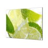Ochranná deska plátky limetky ve vodě (Lepení na zeď Bez lepení na zeď, Rozměr 70x70 cm)
