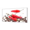 Ochranná deska chilli a kuličky pepře (Lepení na zeď Bez lepení na zeď, Rozměr 70x70 cm)