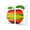 Ochranná deska mix ovoce tvar jablko (Lepení na zeď Bez lepení na zeď, Rozměr 70x70 cm)