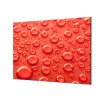 Ochranná deska kapky vody na červeném podkladu (Lepení na zeď Bez lepení na zeď, Rozměr 70x70 cm)