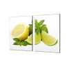 Ochranná deska ovoce limety, citron a máta (Lepení na zeď Bez lepení na zeď, Rozměr 70x70 cm)