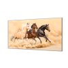 Ochranná deska tři koně v prachu (Lepení na zeď S lepením na zeď, Rozměr 70x70 cm)