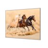 Ochranná deska tři koně v prachu (Lepení na zeď S lepením na zeď, Rozměr 70x70 cm)