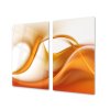 Ochranná deska sytě oranžový abstrakt (Lepení na zeď S lepením na zeď, Rozměr 70x70 cm)