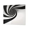 Ochranná deska černo bílý abstrakt tunel (Lepení na zeď S lepením na zeď, Rozměr 70x70 cm)