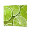 Ochranná deska ovoce plátky limety (Lepení na zeď S lepením na zeď, Rozměr 70x70 cm)