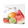 Ochranná deska čerstvé tropické ovoce (Lepení na zeď S lepením na zeď, Rozměr 70x70 cm)