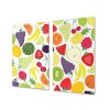 Ochranná deska malované barevné ovoce (Lepení na zeď S lepením na zeď, Rozměr 70x70 cm)