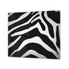 Ochranná deska sklo černá bílá zebra (Lepení na zeď S lepením na zeď, Rozměr 70x70 cm)