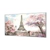 Ochranná deska olejomalba Paříž Eiffel (Lepení na zeď S lepením na zeď, Rozměr 70x70 cm)