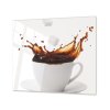 Ochranná deska káva s cukrem v bílém hrníčku (Lepení na zeď S lepením na zeď, Rozměr 70x70 cm)