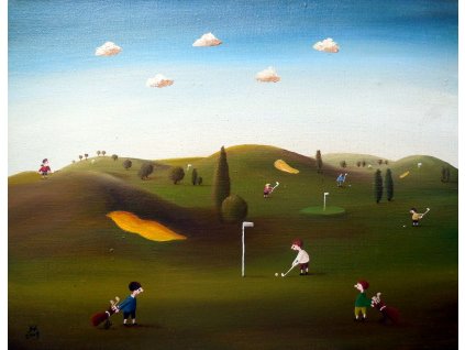 Na golfu / naivní obrázky