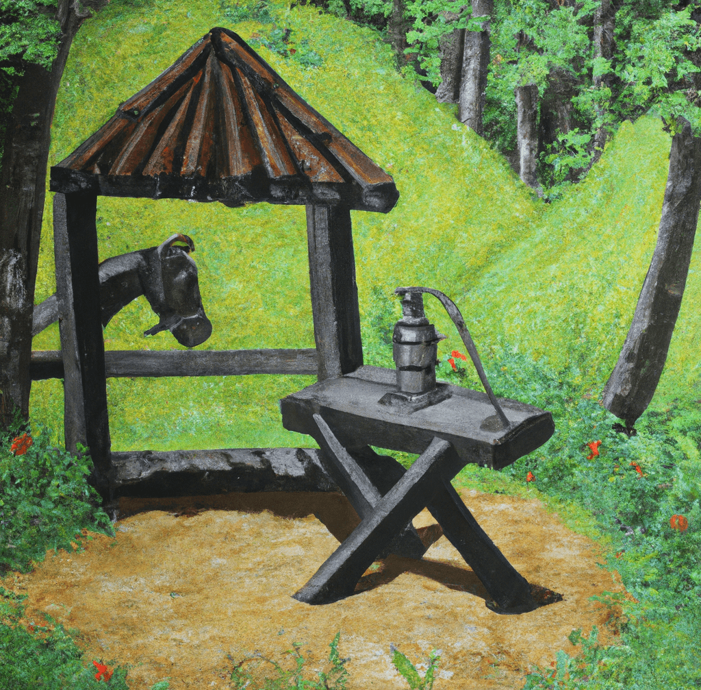 wooden well