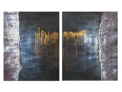 413TH0026 obrazovy set zlate nitky