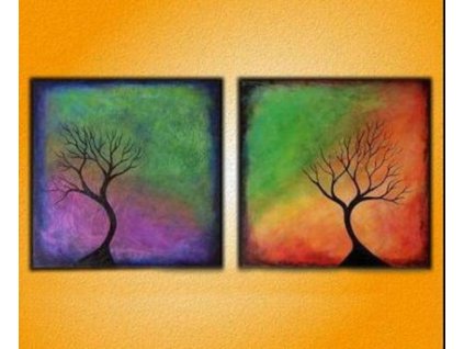 SET2 276 vicedilne obrazy stromy v duze