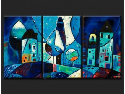 SET 3 1254 vicedilne obrazy mesto v noci