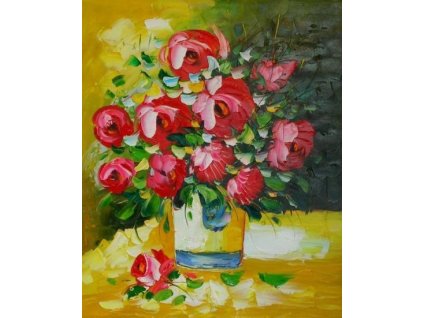 Obraz - Kytice rudých květů (Rozměr 50 cm x 40 cm)