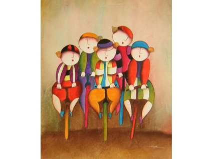 Obraz - Děti na kolách (Rozměr 60 cm x 50 cm)