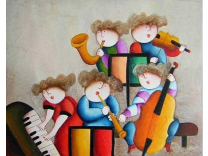 Obraz - Hudební škola (Rozměr 50 cm x 60 cm)
