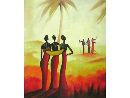 Obraz - Lidé v západu slunce (Rozměr 50 cm x 40 cm)