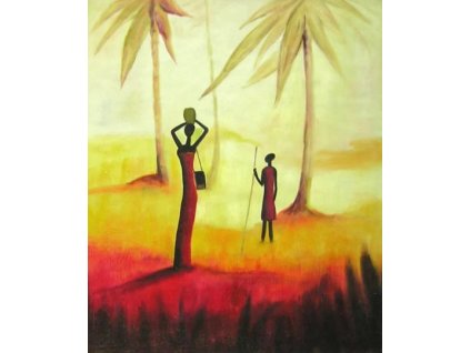 Obraz - Ženy v západu slunce (Rozměr 50 cm x 40 cm)