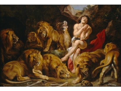 P. P. Rubens - Daniel v jámě lvové (Rozměr 85 cm x 125 cm)