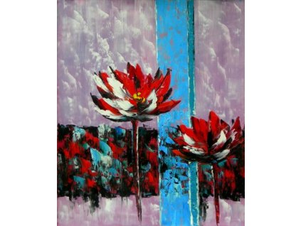 Obraz - Abstraktní květiny (Rozměr 50 cm x 40 cm)