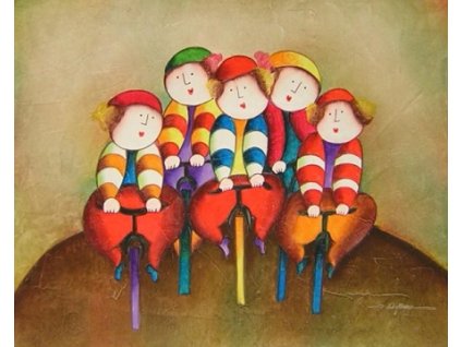 Obraz - Výlet na kole (Rozměr 50 cm x 60 cm)