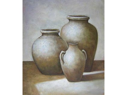 Obraz - Tři vázy (Rozměr 50 cm x 40 cm)