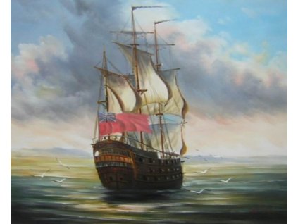 Obraz - Plachetnice na moři (Rozměr 50 cm x 60 cm)