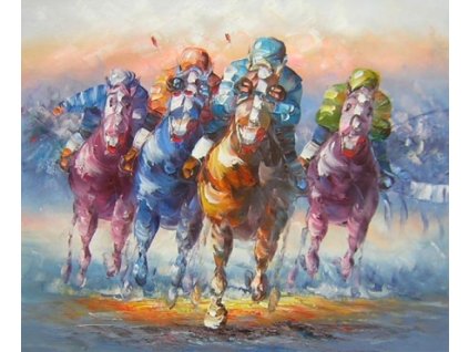 Obraz - Dostihy (Rozměr 40 cm x 50 cm)