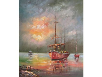 Obraz - Plachetnice na moři (Rozměr 50 cm x 40 cm)