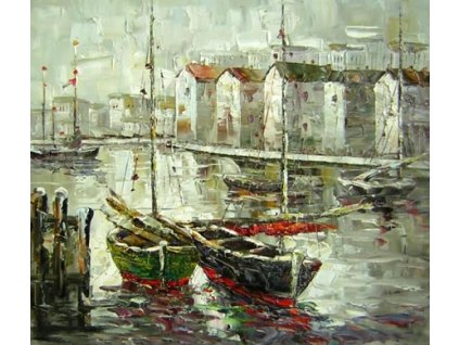 Obraz - Přístav plachetnic (Rozměr 50 cm x 60 cm)