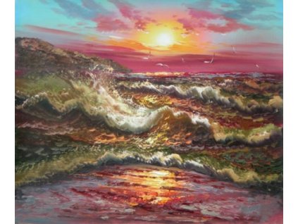 Obraz - Bouře na moři (Rozměr 50 cm x 60 cm)