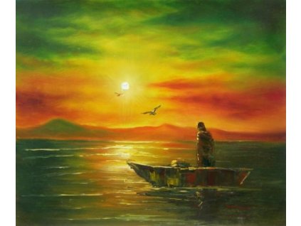 Obraz - západ slunce (Rozměr 50 cm x 60 cm)