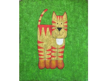 Obraz - Barevná kočička (Rozměr 50 cm x 40 cm)