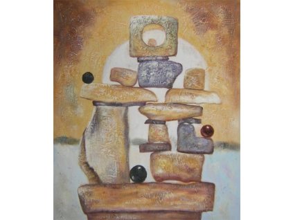 Obraz - Kostky z kamene (Rozměr 50 cm x 40 cm)