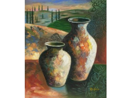 Obraz - Dvě vázy (Rozměr 50 cm x 40 cm)