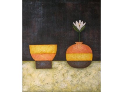 Obraz - Váza a miska (Rozměr 50 cm x 40 cm)