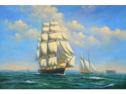Obraz - Plachetnice na moři (Rozměr 60 cm x 90 cm)