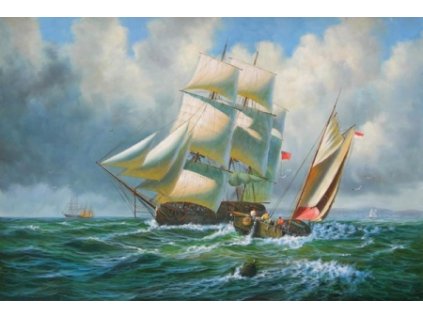 Obraz - Plachetnice na moři (Rozměr 60 cm x 90 cm)