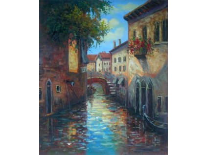 Obraz - Ve stylu Benátských ulic (Rozměr 50 cm x 40 cm)