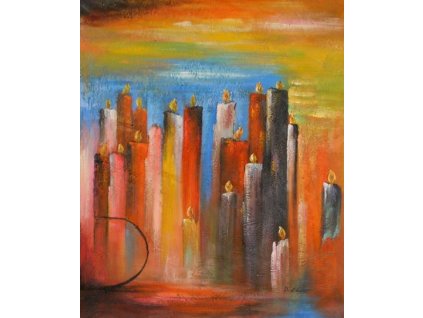 Obraz - Svíčky (Rozměr 50 cm x 40 cm)