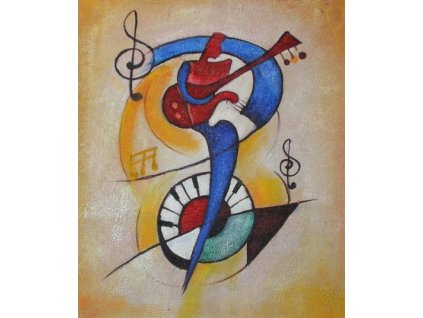 Obraz - Hudebník (Rozměr 50 cm x 40 cm)