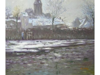 Obraz - První sníh (Rozměr 40 cm x 50 cm)
