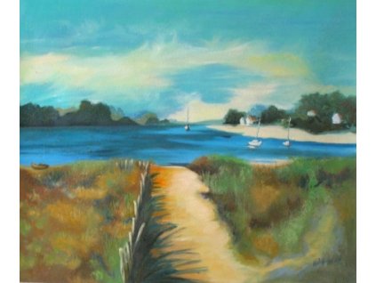 Obraz - Záliv za deště (Rozměr 40 cm x 50 cm)