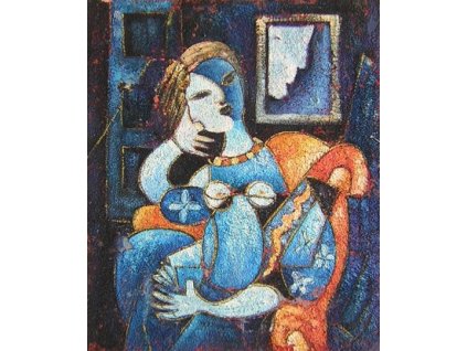 Obraz - Žena v houpacím křesle (Rozměr 50 cm x 40 cm)