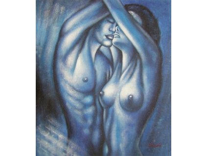 Obraz - Objímající se pár (Rozměr 60 cm x 50 cm)